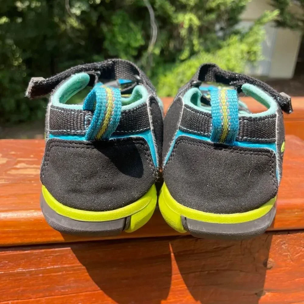 Keen Youth 3 Seacamp II CNX Black Blue Green Water Play Sandals